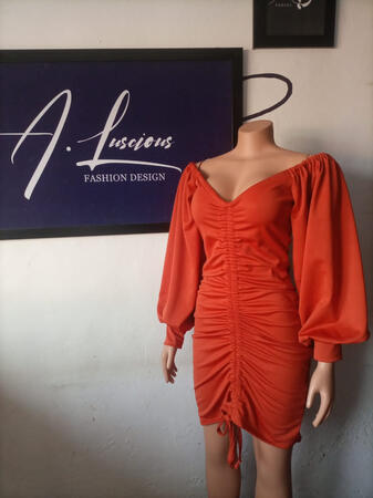 V-Neck Short Gown